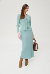 Falda Farda punto de canalé melange